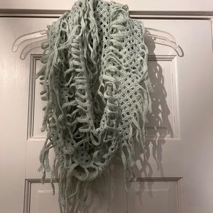 Light blue sparkle circle scarf